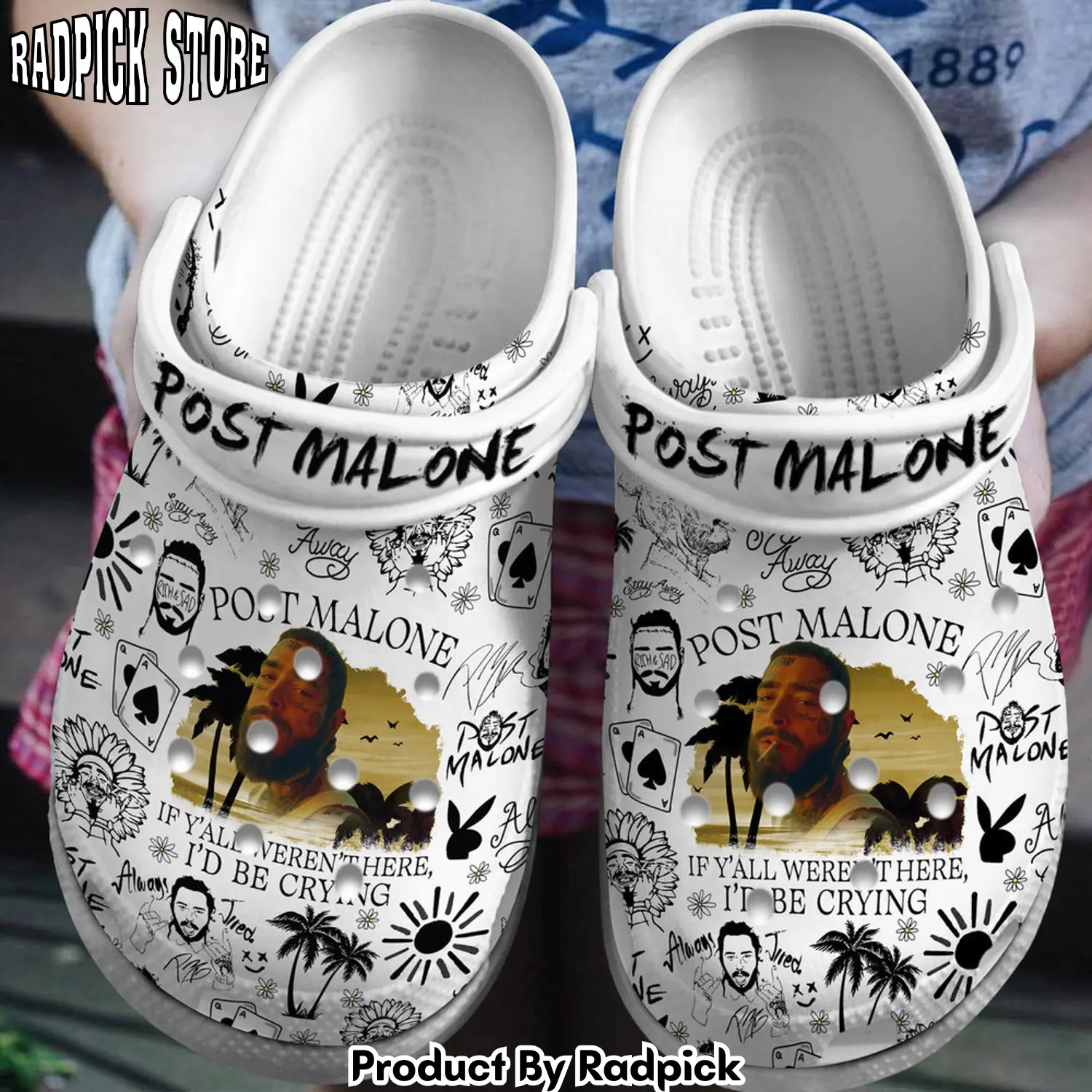 Radpick premium post malone music clogs shoes comfortable for men women rp6522154